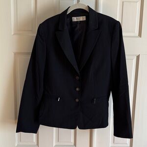 Classic Women's Navy Pinstripe Blazer